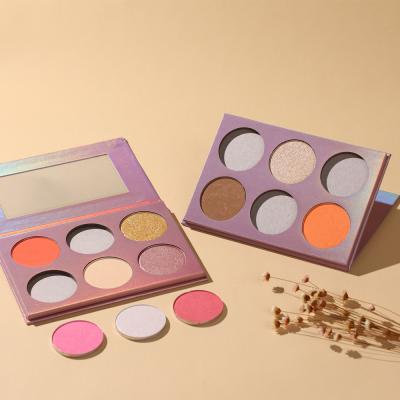 China Makeup Waterproof Wholesale Eyeshadow Beauty Private Label 6 Color Eyeshadow Nude Palette for sale