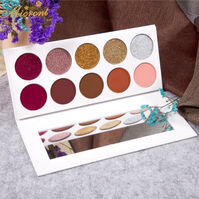 China Waterproof Matte Glitter Pressed Pearls Eye Shadow Long-lasting Eyeshadow Palette for sale