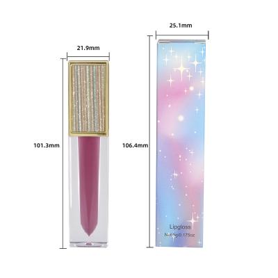 China Cosmetics high gloss waterproof vegan cosmetics wholesale waterproof pigment glitter no label makeup lip gloss seller with custom private label for sale