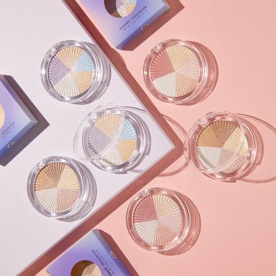 China High Pigment Waterproof Vegan Face Makeup Private Label Pressed Highlighter Palette for sale