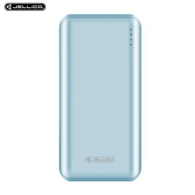 China Hot Selling Support JELLICO Fast Charging High Capacity 10000mAh Power Bank Blue For Mobile Phone for sale