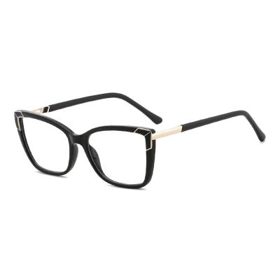 China Wear Fashion New Square Cat Eye Optical Frame Glasses For Women With TR90 Optical Frame In Stock for sale