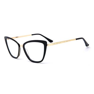 China Wear Classic Optical Frame Glasses For Women Retro Cat Eye Acetate Frame Optical Glasses In Stock for sale