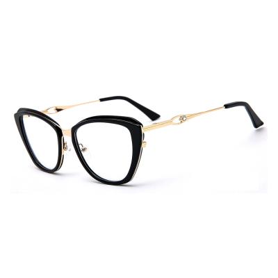 China Retro Wear Cat Eye Optical Frame Glasses With High Quality Acetate Frame Optical Glasses For Women for sale