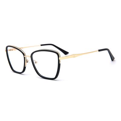 China Wear Cat Eye Optical Frame Glasses For Women Acetate Frame Optical Glasses With Light Weight In Stock for sale