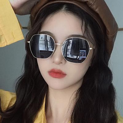 China 2020 Fashion Octagonal Irregular Lens Mirror Sunglasses Metal Sunglasses Fashion Sunglasses for sale