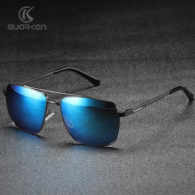 China High Quality Fashion Sunglasses Men Cool Sun Glasses Men Polarized Outdoor Sun Glass Metal Square Full Frame Summer Sunglasses OEM for sale