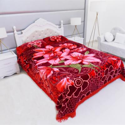 China New Arrival Light Weight Africa Style Anti-static 3d Printed Flower Design 4.1kg 1ply Luxury Bedding Sets for sale