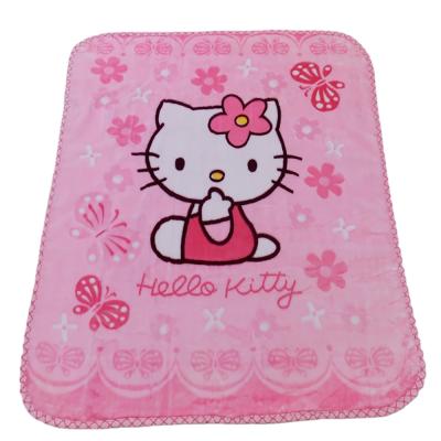 China Anti-Static Hot Selling 100% Polyester Soft And Cozy Printing Baby Plush Blanket For Bedding for sale