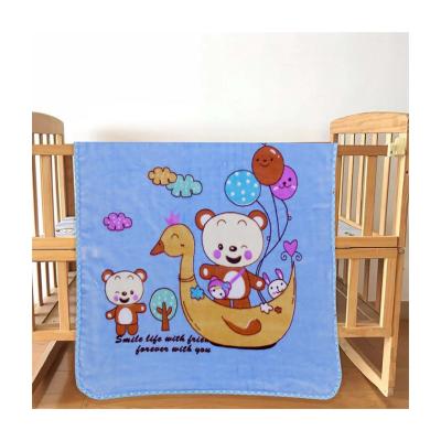 China Anti-Static Hot Selling 100% Polyester Soft And Cozy Printing Baby Plush Blanket For Bedding for sale