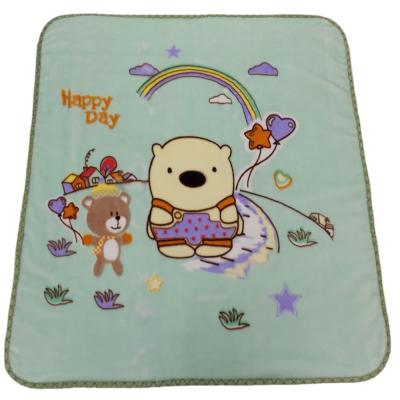 China Factory supply anti-static polyester 100% plush baby wearable printing thick blanket for home for sale