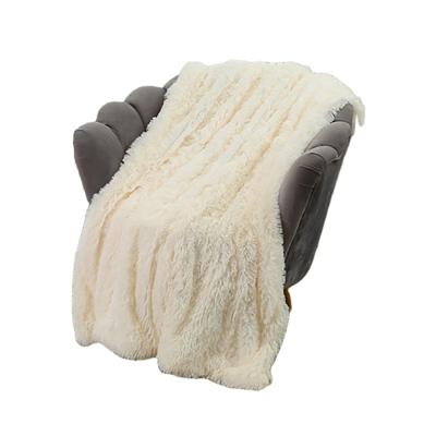 China Factory direct sales anti-static smooth off-white plush 100% weighted polyester blanket for hospital for sale