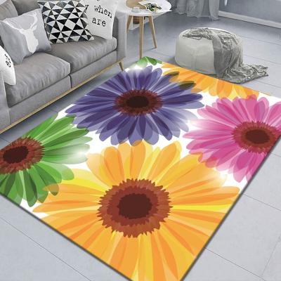 China Popular Malaysia Living Room Decorations Home Center Carpet Flower Anti-slip Shaped 3d Velvet Blanket for sale