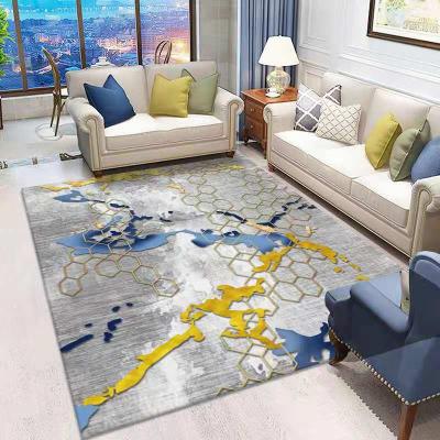 China Waterfall super soft anti-slip modern design 3d smart living fish new waterproof printing carpet for living room for sale