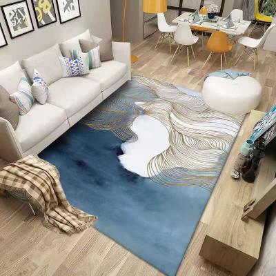 China Living room style pattern surf floor modern decorative 3d nordic small rug waterproof printed rug and rugs for sale