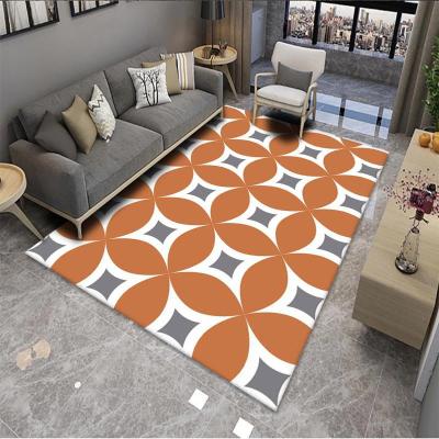 China 2021 Washable New Fashion Popular 3D Printing Geometric Design Living Room Nordic Plush Fluffy Fur And Velvet Carpets And Blankets for sale