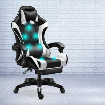 China Other Height Cheap Armrest Adjustable Headrest Colorful Synthetic Leather With LED Audio For Gamer Racing Gaming Computer Desk Chair for sale