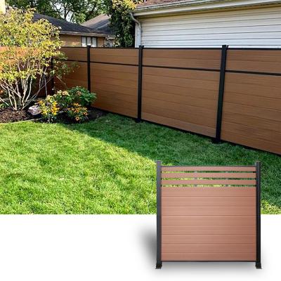 China Easily Assembled Easy Installation Rotproof Wood Plastic Composite Fence WPC Fence Panels Customized Decorative Yard Fence Lattice Gates for sale