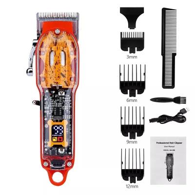 China Professional Car Men's Trimmer LCD Display Hair Trimmer Multicolor Filler Cordless Hair Clippers For Men for sale