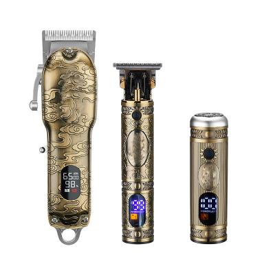 China OEM Customized Professional Outdoor Salon Haircut Machine Hair Trimmer Nose Beard Clippers Set For Men for sale