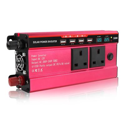 China Aluminum Alloy Shell Factory Price Sale Solar Power Inverter 1500W Digital Display Smart Inverter for sale