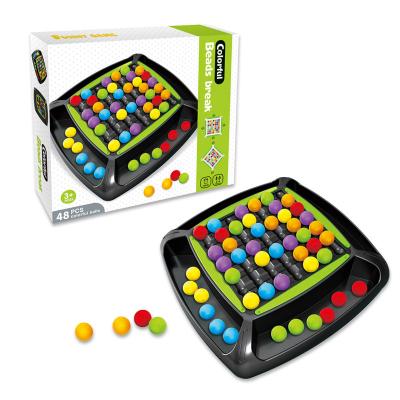 China Colorful Plastic Board Game Beads Break Educational Intelligence Toys Table Game Rainbow Ball Family Interaction Set Fun Eliminate Kids for sale