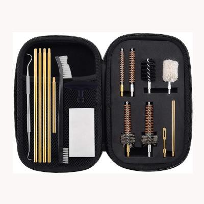 China Brass Bored Chamber 17pcs Cleaning Brushes Pick Kit .223/5.56, Brass Cleaning Rod In Organizer Zippered Compact Case for sale