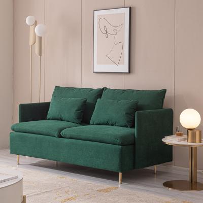 China High Quality Cotton Sofas(Others) Furniture Living Room Green Canvas Sofas Adjustable For Home Luxury Metal Legs Couch Living Room Sofas for sale