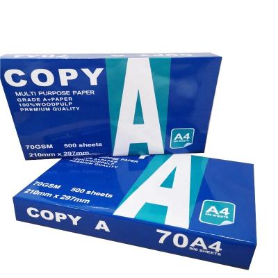 China 100% White Virgin Wood Pulp Factory Direct Selling A4 Size Copy Paper 80gsm 70gsm For Copiper Laser Printing for sale