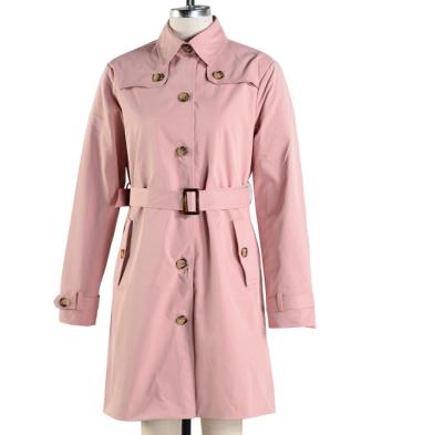 China Wholesale breathable plus size women's long western anorak coat beige trench coat big double breasted classic casual pea coat belt for sale