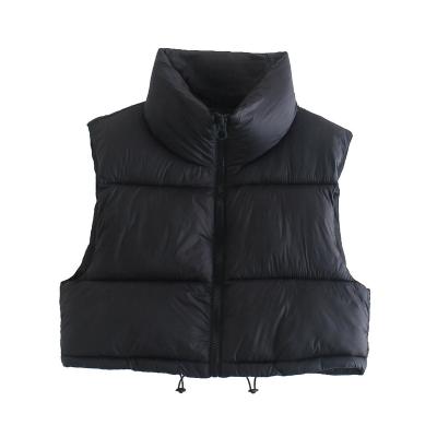 China 2023 Raincoats Customize Logo Hot Selling Women Fashion High Neck Cropped Breath Vest For Women for sale