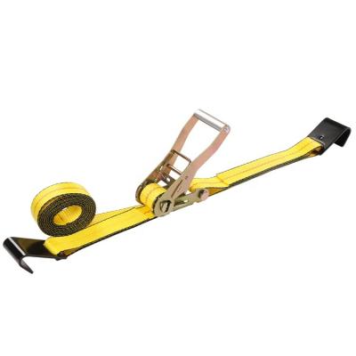 China Cargo Safety 2 Inch 50 Mm 10000 Pounds Long Ratchet Handle Strap Good Quality Wide Link Lashing Down Ratchet Strap for sale