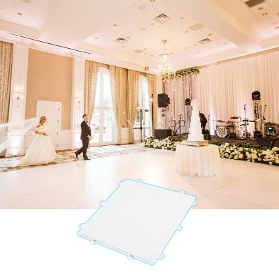 China Portable Glossy White Effects Vinyl Dance Floor Wrap Black And White Seamless Wedding Led Dance Floor for sale