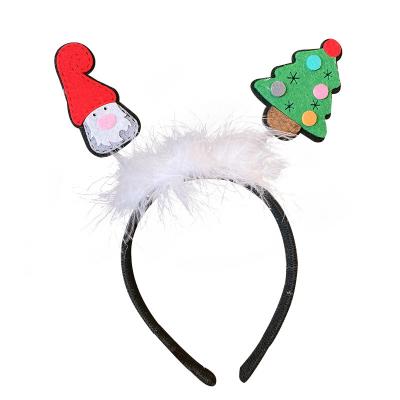 China Hair Claw Cuts 2021 Merry Christmas Snowflake Tree Design Hairband Pattern Hairband Headbands New For Christmas for sale