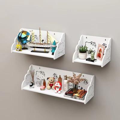 China Modern Hot Sale Plastic Wooden Panel Display Rack Wall Mounted Storage Box (Foam PVC Panel) for sale