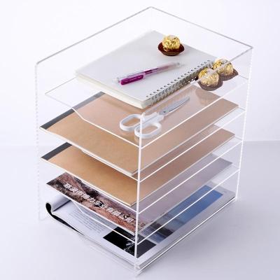 China Items etc. customized office file display stand acrylic storage box for sale