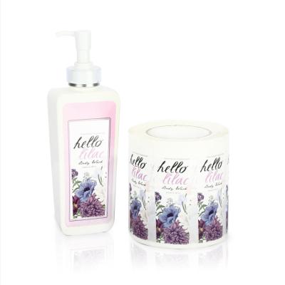 China Customized Waterproof Skin Care Product Bottle Bath Sticker Printing Waterproof Lavender Bath Salts Labels for sale