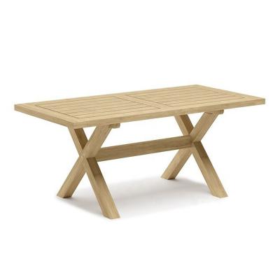 China Weather Outdoor Furniture New Product In China High End Wooden Garden Table Modern Outdoor Dining Set for sale