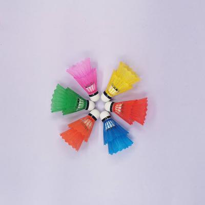 China Outdoor Indoor Badminton Shuttlecock Nylon Mixed Colours for sale