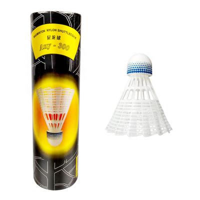 China Stable Nylon Badminton Shuttlecock 300 Train Gym Fitness Yellow Badminton Balls Durable for sale