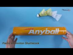 Nylon Plastic Badminton Shuttlecock EVA Fiber Cork Yellow White