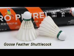 Natural White Goose Feather Shuttlecock Ball Class A High Durability