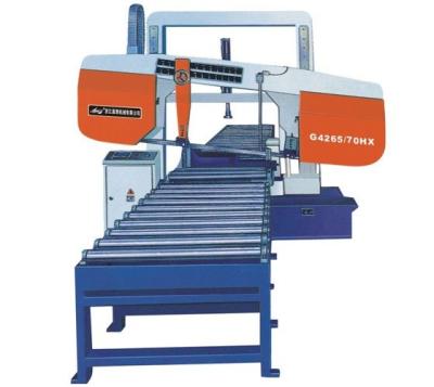 China Industrial Metal Cutting Horizontal Rotating Angle Metal Cutter Band Saw Machine For Channel Steel GB4265HX Can Cut 0-45 Degree for sale