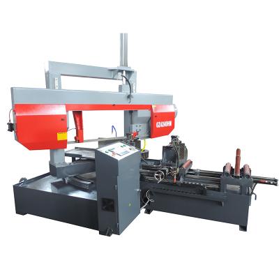 China Building Material Shops Automatic Angle Cutting 45 Degree Metal Cutting Rotating Band Saw Machine For GZ4240HM Sierra Cinta Aluminum Steel Metal for sale