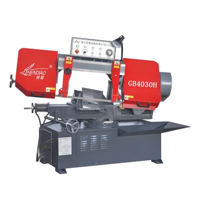 China Hot Selling Industrial Metal Cutter Angle Cutting Machine GB4030H Horizontal Sawing Metal Cutting Rotary Band Saw Machine for sale