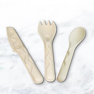 China Simple Modern Simple Modern Bagasse Fork Spoon Knife Biodegradable Disposable Compostable for sale