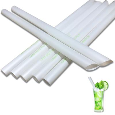 China PLA Disposable Natural 100% Biodegradable Reusable Disposable Boba Straw Friendly Disposable Drinking Straw for Eco Coffee for sale