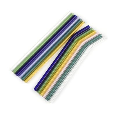 China Glass Viable Borosilicate Smoothie Svin Drinking Straws for sale