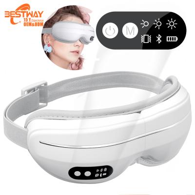 China Wrinkle Remover Massage Firming Vibration Facial Wrinkle Care Beauty Heat Relaxing Eye Massager for sale