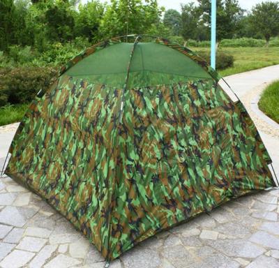 China Windproof Outdoor Camping Gear Nylon Woodland Camo Tent With 2M 1.5M for sale